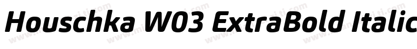 Houschka W03 ExtraBold Italic字体转换